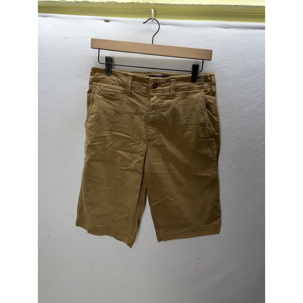American Eagle Chino Shorts Mens 28 Tan  Extreme Flex Longer Length 3502